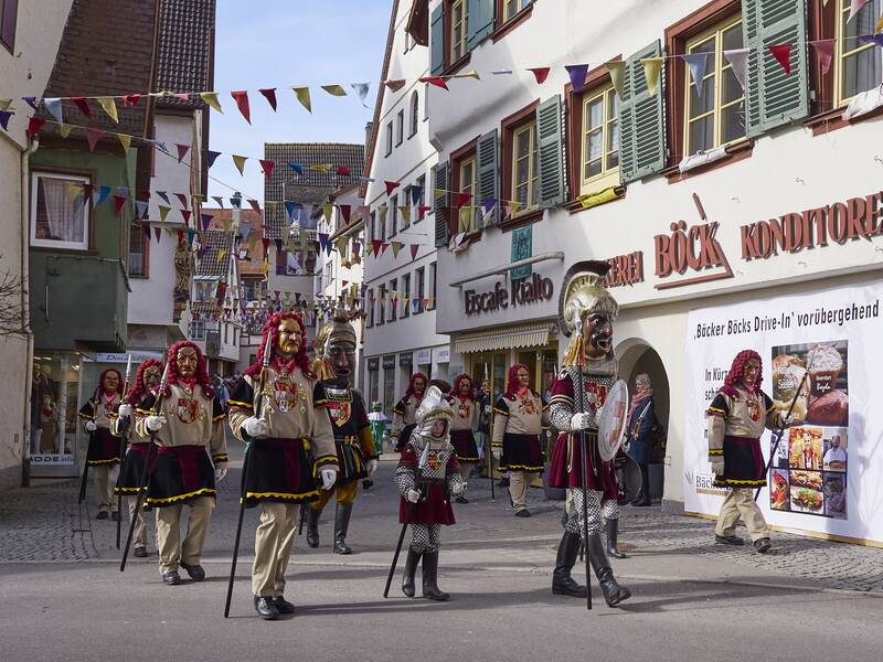 Gole und Golebegleiter am Umzugstag