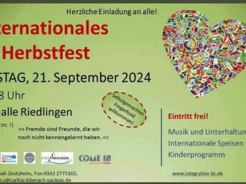 Flyer Internationales Herbstfest am 21.09.2024